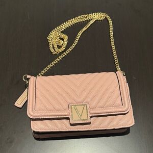 Victorias Secret Pink Quilted Shoulder Bag